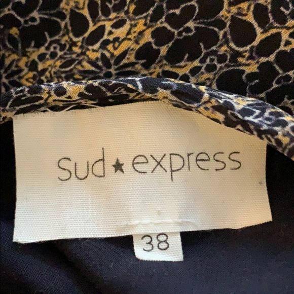 FRENCH SUD EXPRESS mini blue skirt size M - Picture 3 of 6